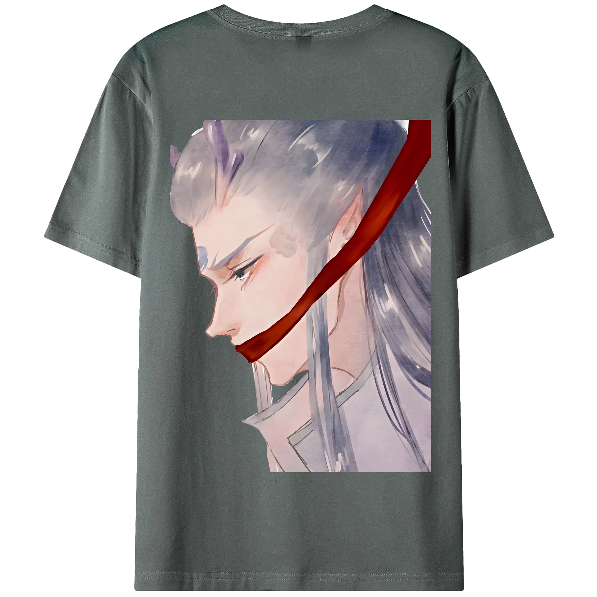 （画像用） Ne Zha 2 ナタ 魔童の大暴れ 綿100％半袖Tシャツ（背面プリント）